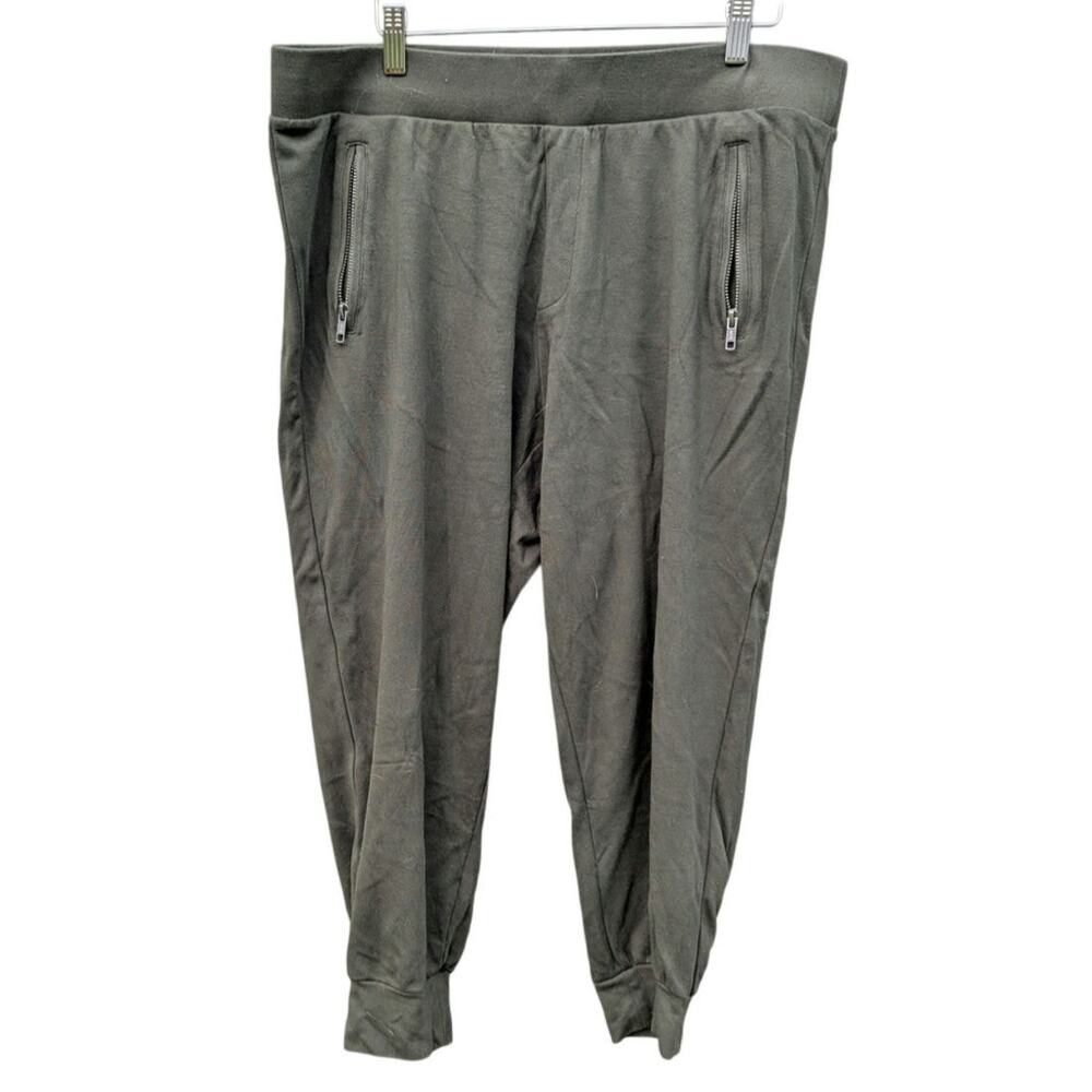Green Torrid 1X joggers pants career office work granola natural fae fairy goth